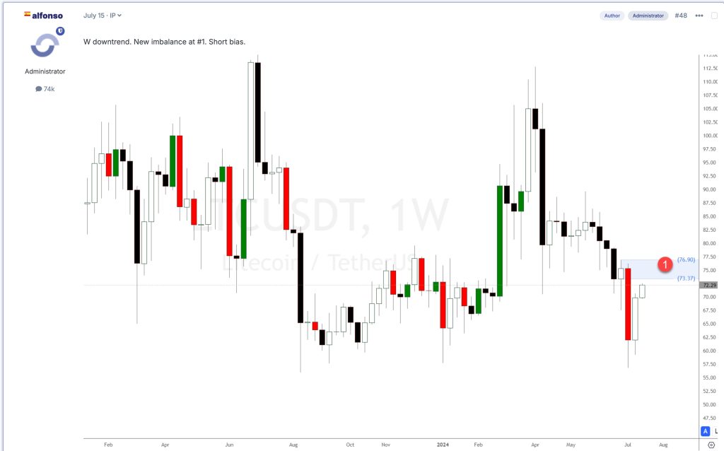 Litecoin LTC's Bearish Trend during 2024